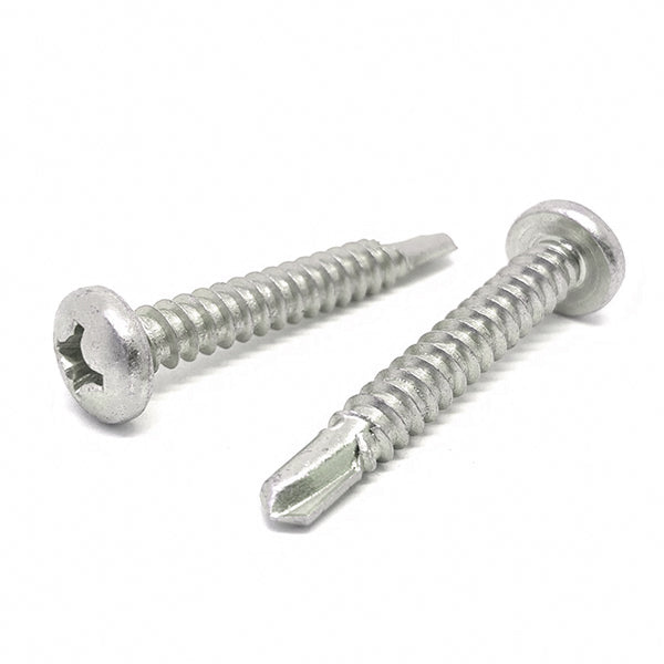 #8x1-1/2" Stainless Steel Phillips Pan Head #2 Point Self Drilling Screws