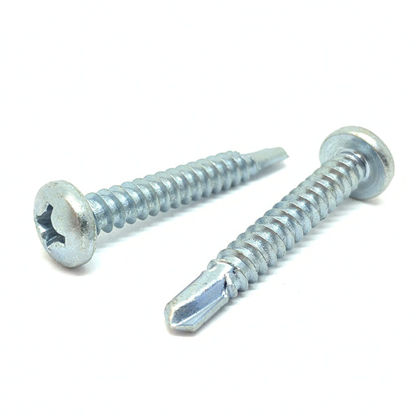#8x1" Phillips Pan Head #2 Point Self Drilling Sheet Metal Screws Zinc