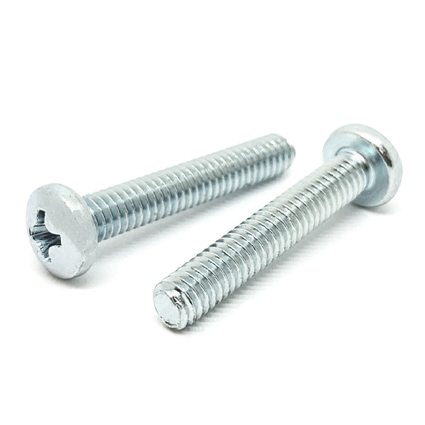 M4-0.7x35 Phillips Pan Head Machine Screws Steel Zinc