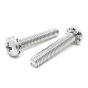 #6-32x1/4" 410 Stainless Steel External Tooth Sems Phillips Pan Head Machine Screws
