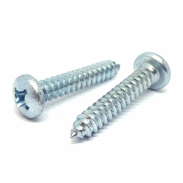 #10x2-1/2" Phillips Pan Head Type AB Self Tapping Sheet Metal Screws Zinc