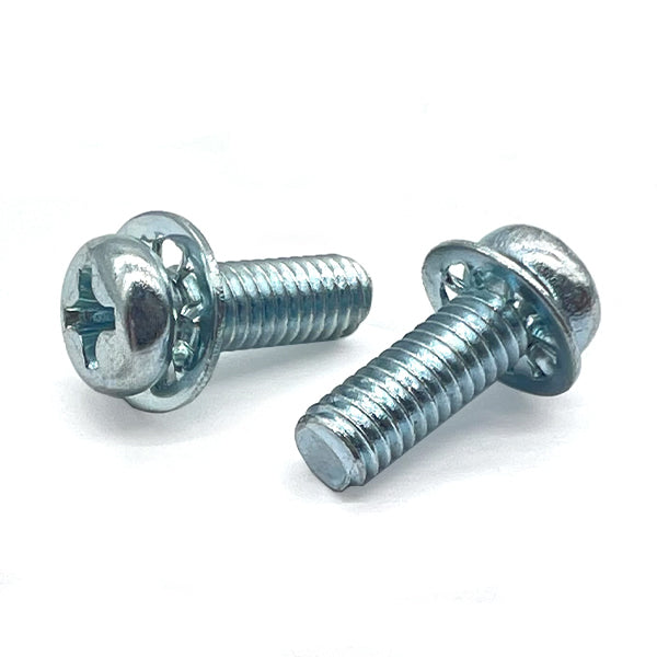 #10-32x3/4" Internal Tooth Sems Phillips Pan Head Machine Screws Zinc