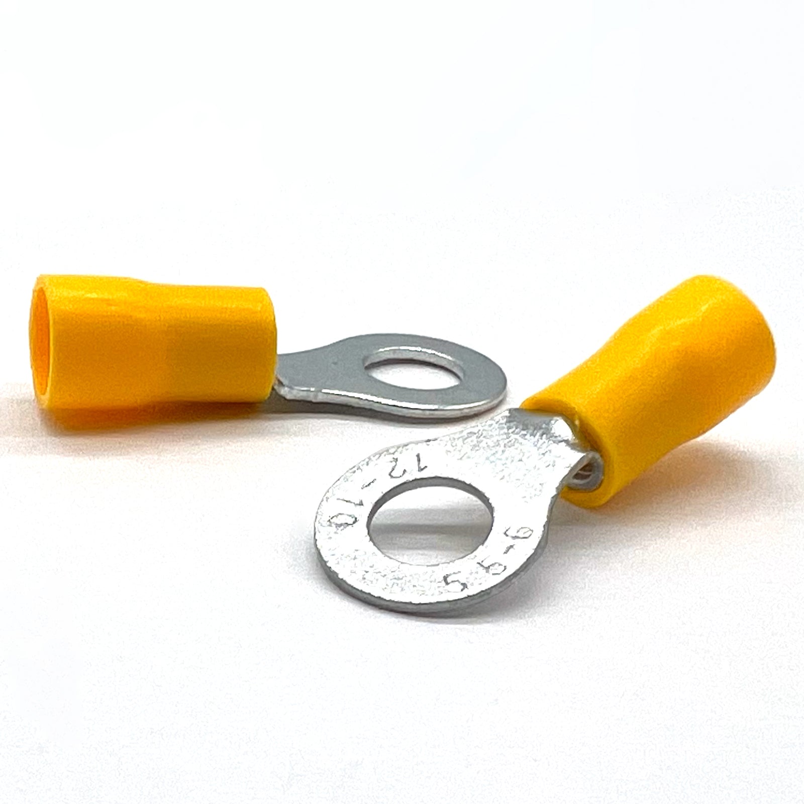 Yellow PVC/Vinyl 5/16" Diameter Ring Crimp Connector, AWG 12-10