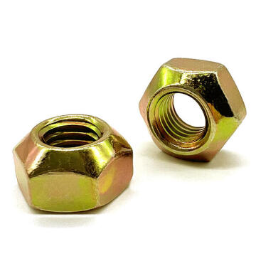 M16-2.0 Class 10 Hex Top Lock Nuts Coarse Thread Zinc Yellow