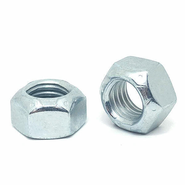 M12-1.50 Class 10 Hex Top Lock Nuts Fine Thread Zinc