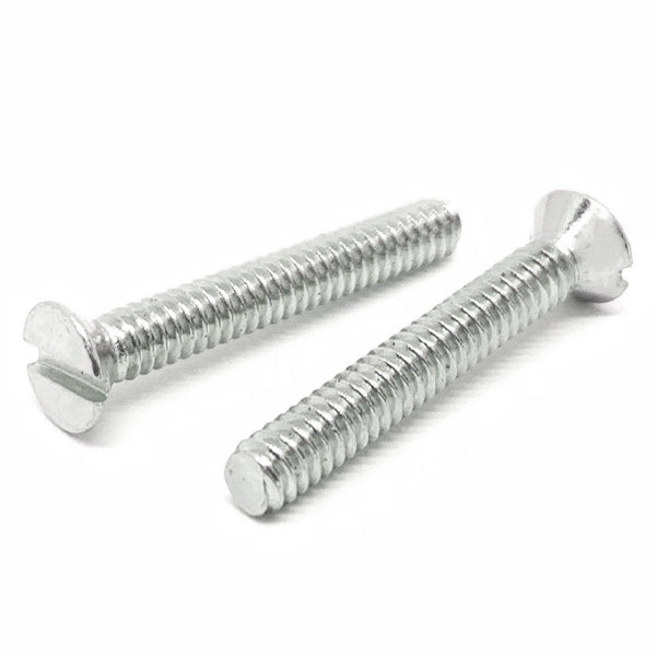 #8-32x1" Stainless Steel Slotted Flat Head Machine Screws Steel
