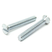 #6-32x2" Slotted Flat Head Machine Screws Steel Zinc
