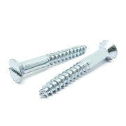 #8x3" Slotted Flat Head Wood Screws Zinc Clear