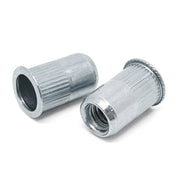 #8-32 L (.080-.130) Aluminum Small Flange Knurled Body Rivet Nut