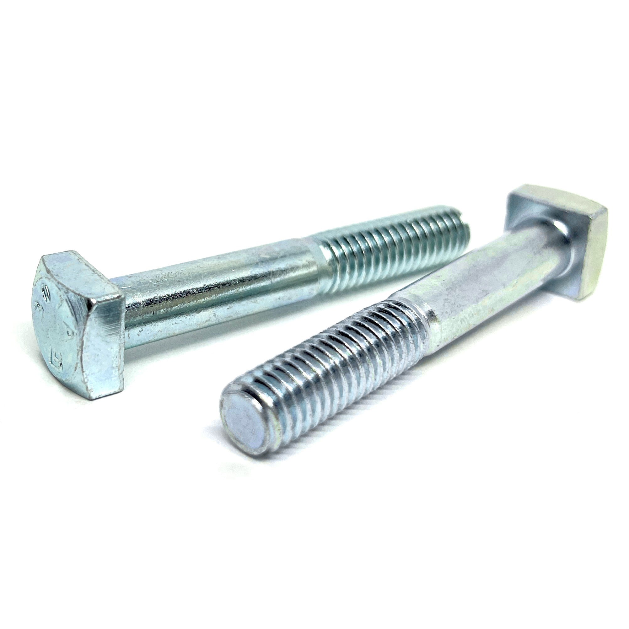 3/4"-10x7" Square Head Bolts Grade A307 Zinc Clear