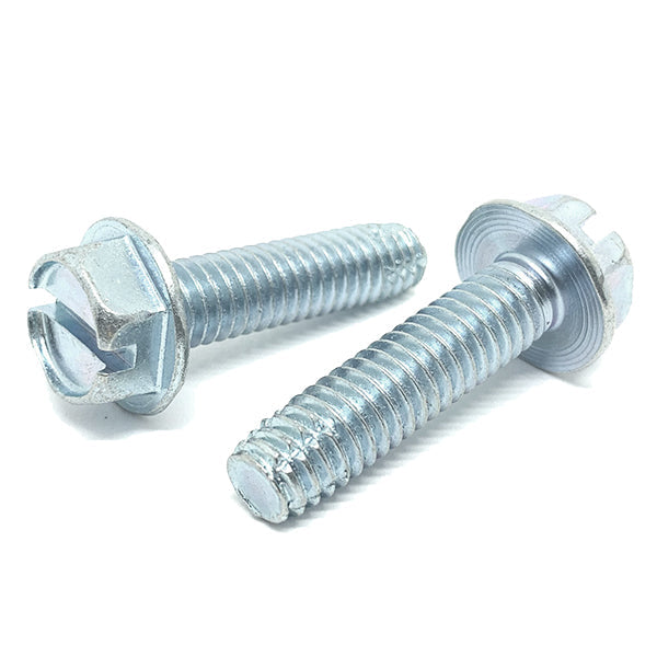 #10-32x1/2"  Slotted Hex Washer Head Type F Thread Cutting Screws Zinc