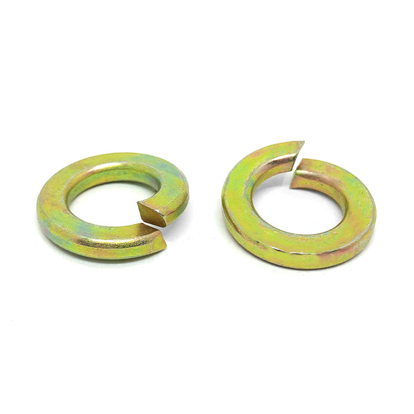 M10 Split Lock Washers Zinc Yellow