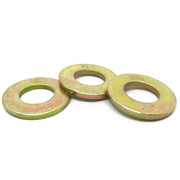1/2" SAE Grade 8 Flat Washers Zinc Yellow (USA Made)