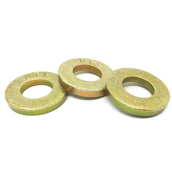 7/8" SAE Grade 8 Extra Thick Flat Washers Zinc Yellow