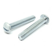 #10-32x2" Slotted Round Head Machine Screws Steel Zinc