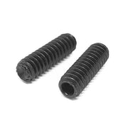 1/4-28x5/8" Alloy Knurled Cup Point Allen Socket Set Screw Black Oxide