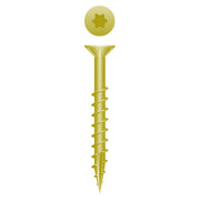 #9 Strong-Point Flat Head w/Nibs 9 x 3, T-25, Coarse, Type '17', Zinc Yellow