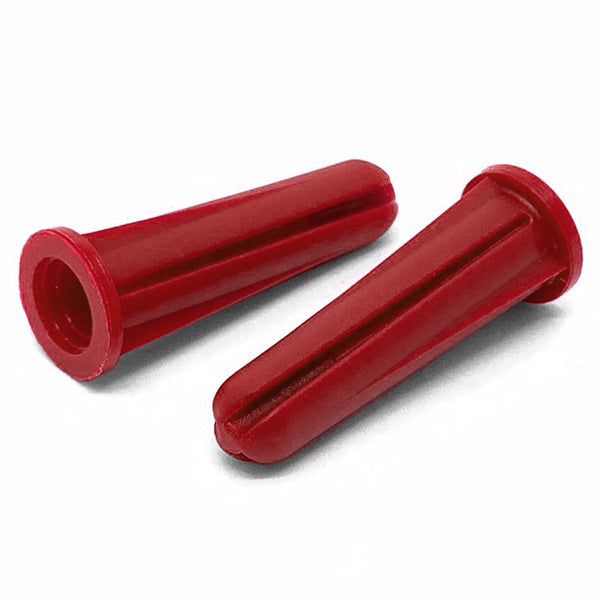 #6 #8 #10 x 7/8" Conical Plastic Drywall Anchor Red