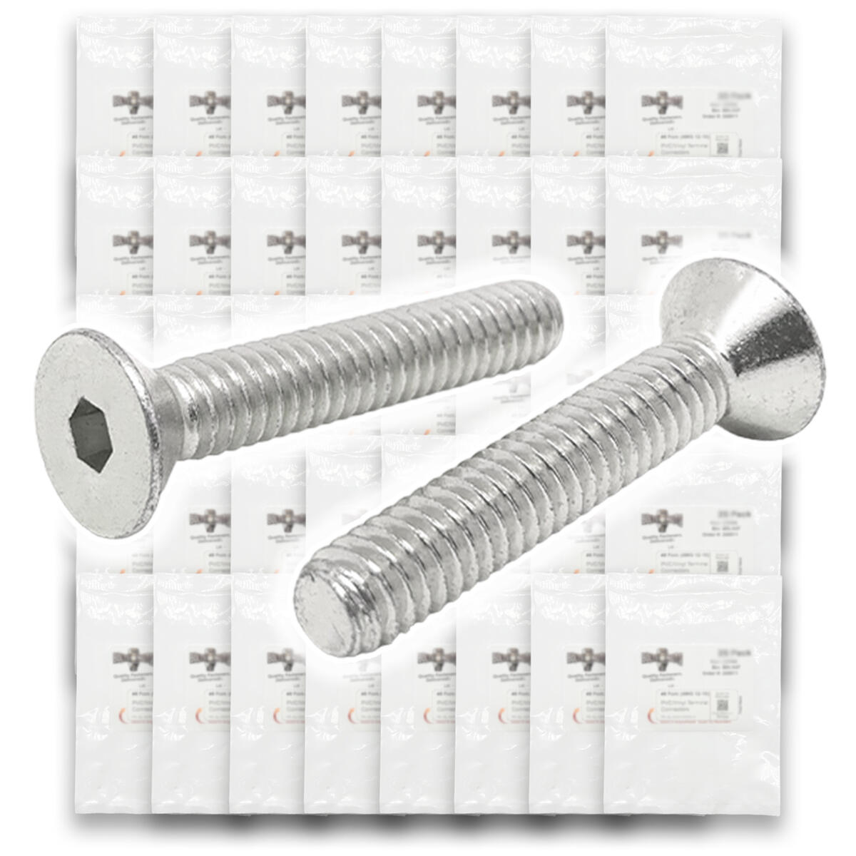 Metric A2-70 Stainless Steel Flat Socket Screws - 608 PCS