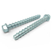 3/8x3" Tapking Heavy Duty Hex Washer Concrete Screws Zinc